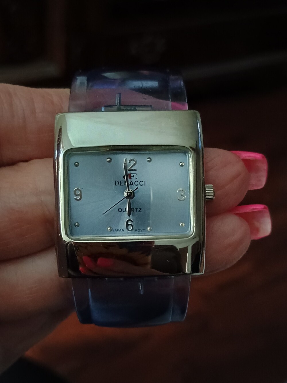 DeLacci Women's Square Face Quartz Watch in Blue